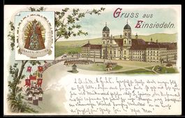 Litho Einsiedeln, Gnaden-Mutter, Festzug