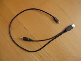 Mini-USB 2.0 / USB 2.0 plus Stromspeisung über USBA