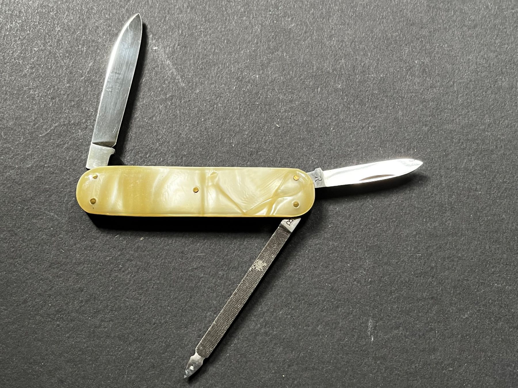 Solingen Coltelli tascabile: Taschenmesser Solingen 81 mm mit Manicure-Klinge – Usato da Zürich venduto da FV.vintage 1