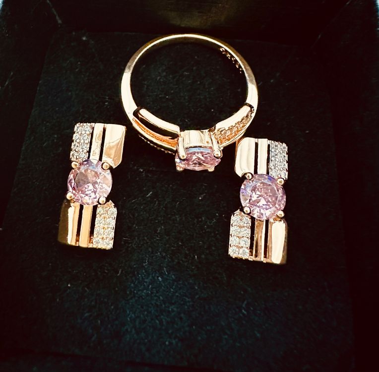 Parure Complète Boucles D'oreilles Et Bague Avec Camées Anciens, Argent, Dormeuses, époque Empire, Occasion