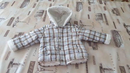 Schöne Buben Winterjacke  von Kanz - kariert -  Gr. 74