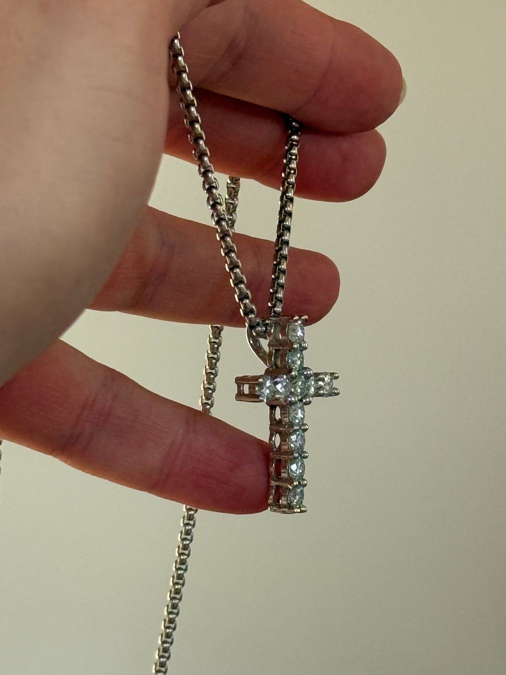 Catenine: Cross with 11 moissanites 3.8 mm each – Nuovo e nell'imballaggio originale da Genève venduto da AWWA 6