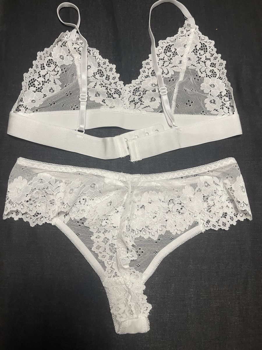 Altra biancheria intima: Set Intimo Bianco Pizzo Elegante e Sensuale-nuovo M/L – Nuovo e nell'imballaggio originale da Locarno venduto da Fixed8 7
