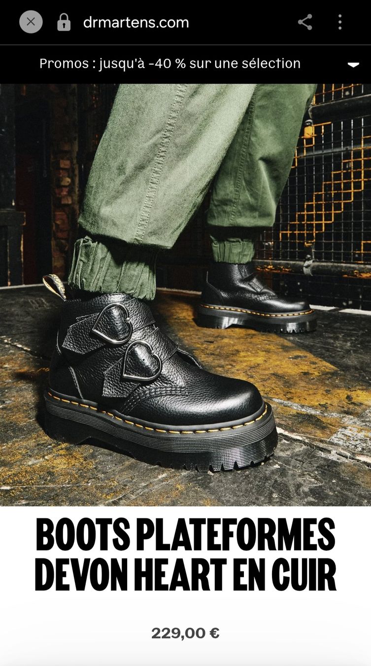 Dr. Martens Scarpe da donna: Dr. Martens Devon Heart - Taille 36 – Nuovo (secondo la descrizione) da Lausanne venduto da Super-cerise 1