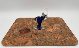 Elefant aus Glas blau Kunsthandwerk mundgeblasen Einzelstück