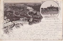 AK Litho Gruss aus Schaffhausen, 1902