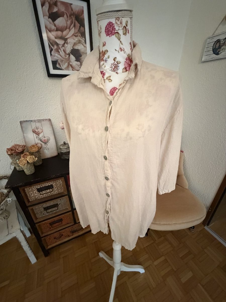 Camicette: Leinen Bluse weit beige Neu Gr S/M – Nuovo (secondo la descrizione) da Schönenberg ZH venduto da Pfupfli1