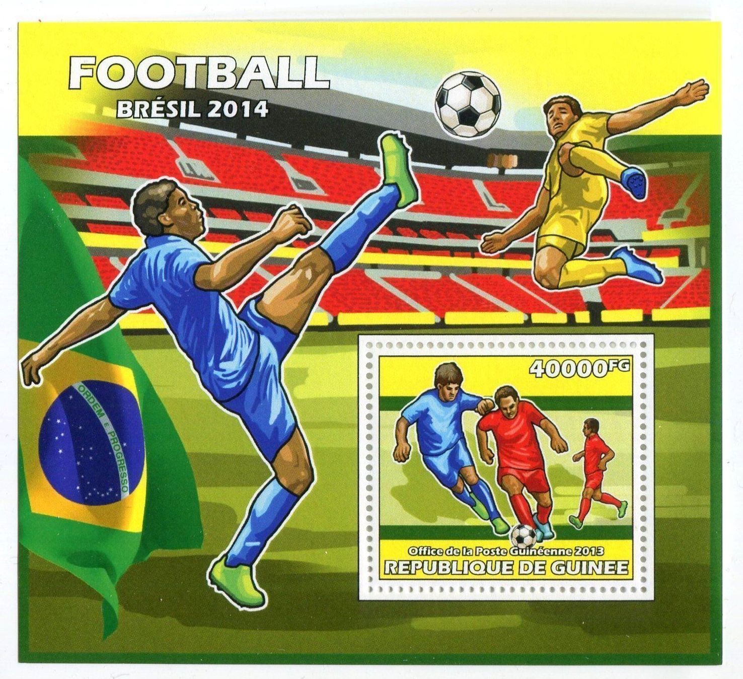Tous les timbres: Block "Fussball". Guinea. – Neuf avec emballage d'origine à Basel par Butsch5