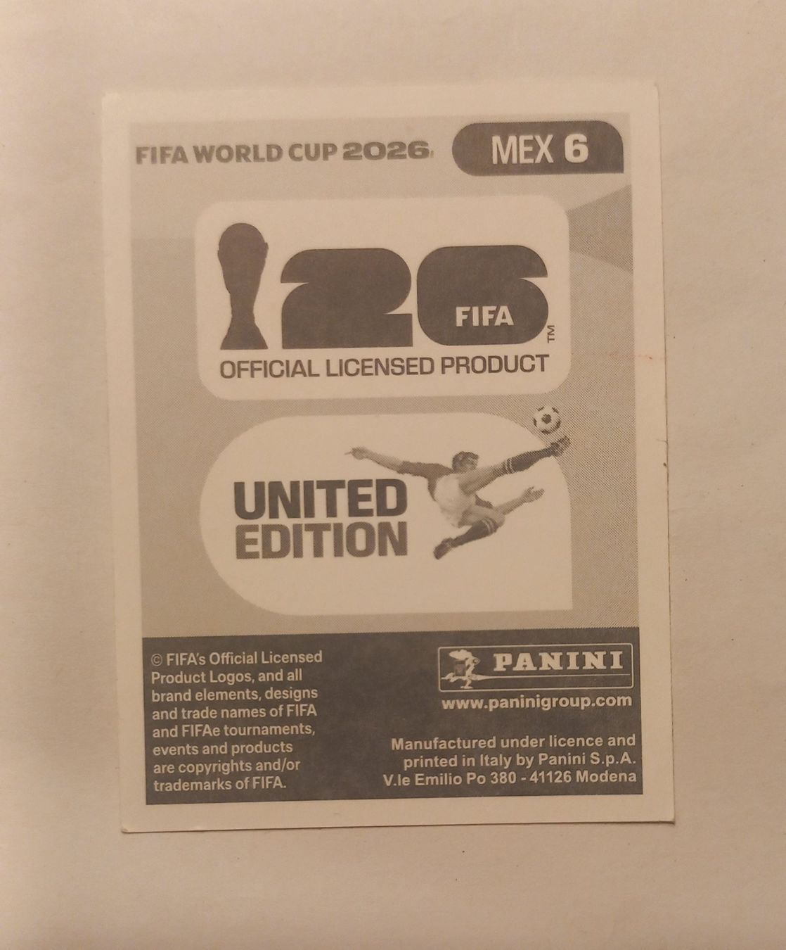 Panini Carte collezionabili: FIFA WORLD CUP 2026 - PANINI - MEX 6 – Nuovo (secondo la descrizione) da Preonzo venduto da fau_8grk 1