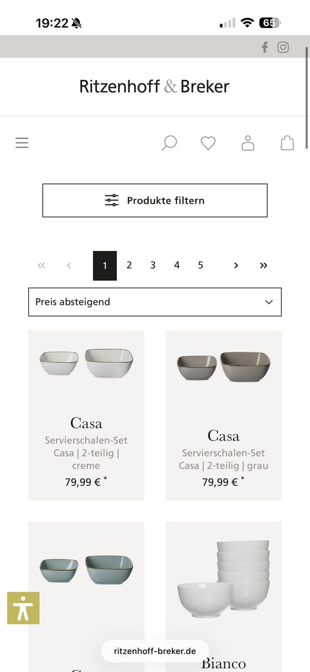 Ciotole: Ritzenhoff & Breker Schüssel Set Xico, hellblau, 2 Stk. – Nuovo (secondo la descrizione) da Schlieren venduto da Wizza 3