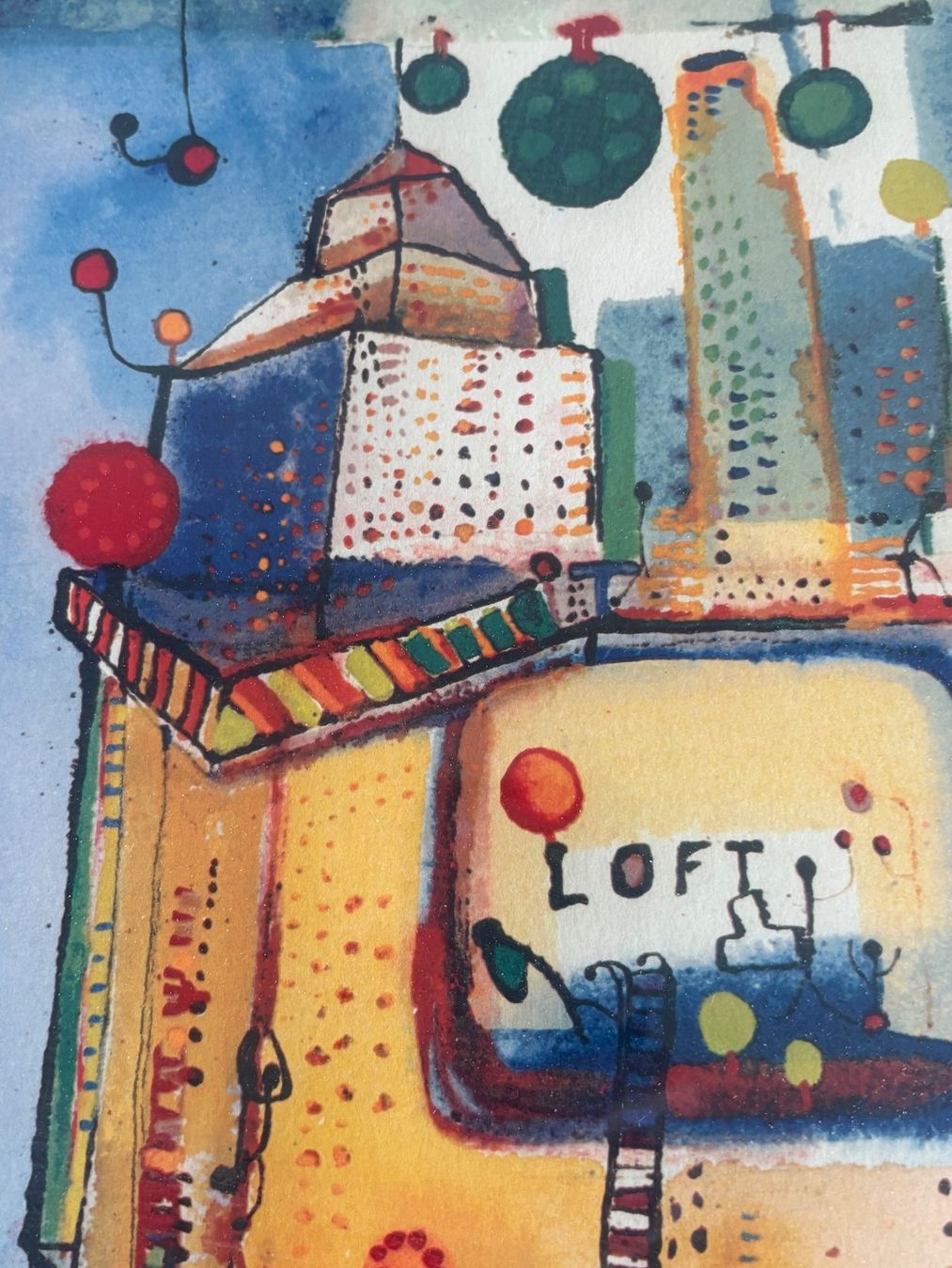 Grafica & Litografie: Bild mit Rahmen "New Loft" E.A. 12/15 signiert – Usato da Frick venduto da Rukki 2