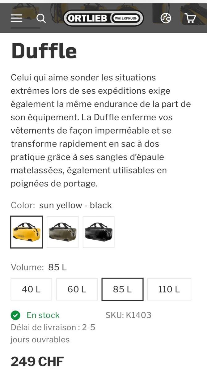 Ortlieb Taschen: Ortlieb duffle 85lt – Gebraucht aus Thonex von Greenever69 4