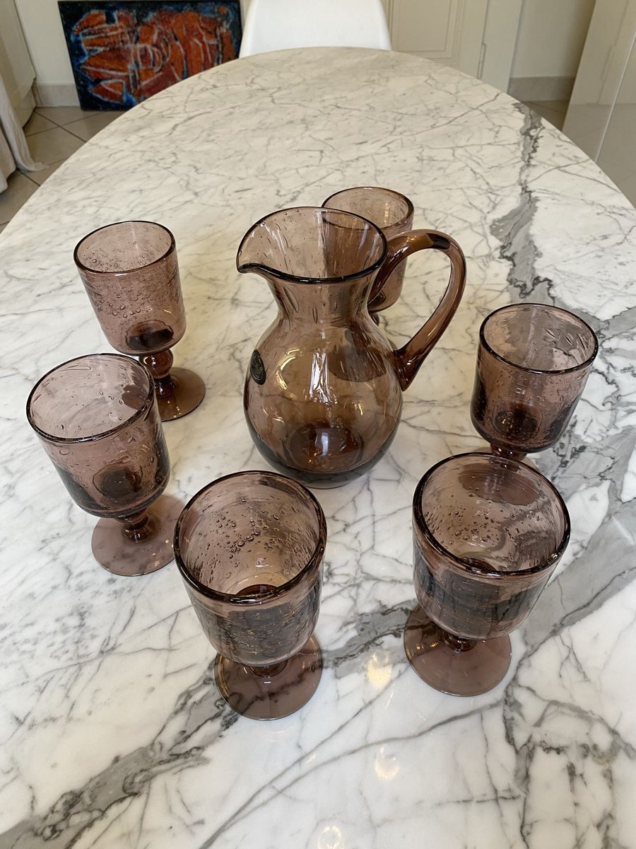 Gläser: Ensemble BIOT  - Pichet et 6 verres – Neu (gemäss Beschreibung) aus Genève von Oscar-111 7