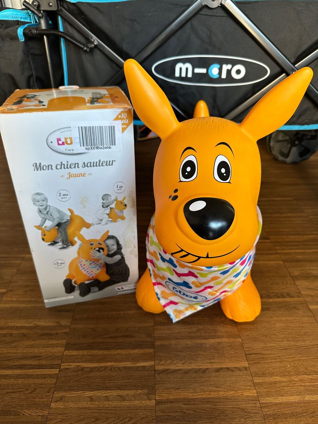 Jouets: LUDI Hüpfhund, gelb, aufblasbar, mit Originalverpackung – D'occasion à Zürich par cib_6krj