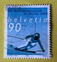 Nr.1068 GESTEMPELT Skirennfahrer 2002  Siehe Original Fotos.