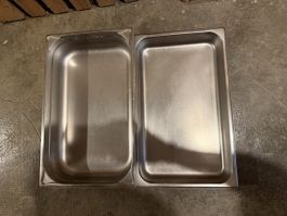 2 bacs gastronorm inox, dimensions standard, occasion