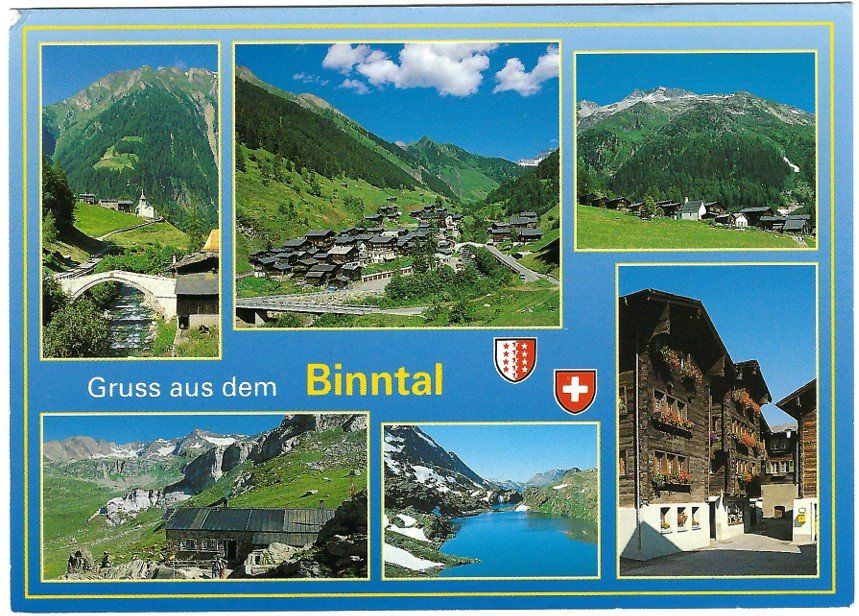 Cartoline postali: AK Gruss aus dem Binntal, Wallis – Usato da Rheinfelden venduto da wil_m7gh