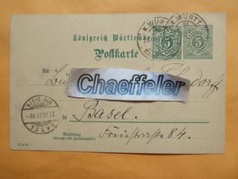 Postkarte - Königlich Würtemberg 1901