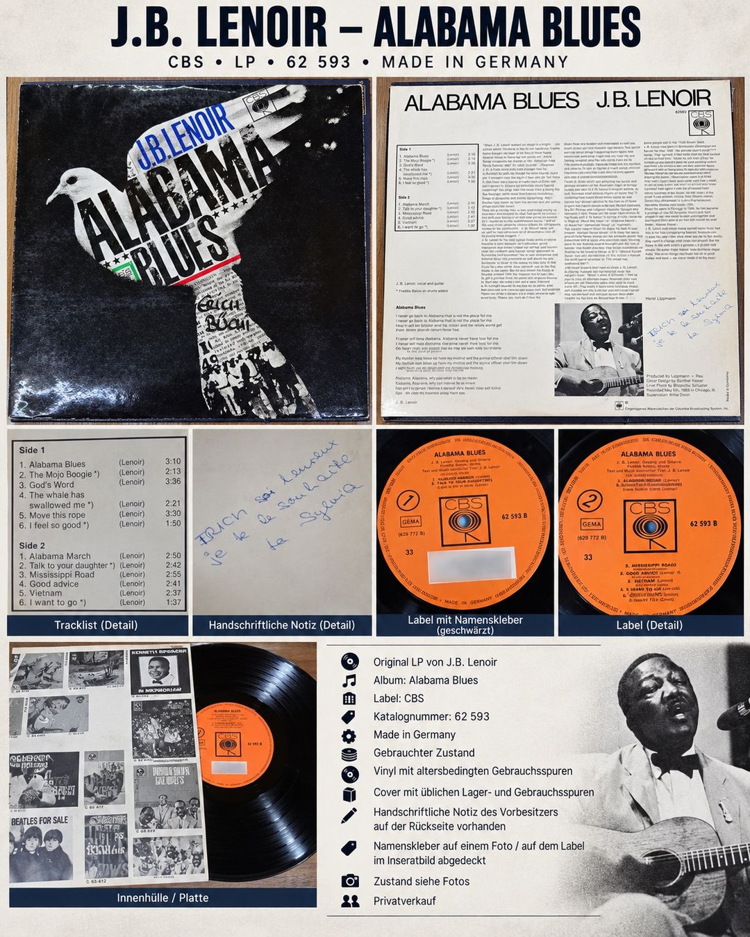 Schallplatten: Alabama Blues Schallplatte  – Gebraucht aus St. Moritz von edo_9rgm