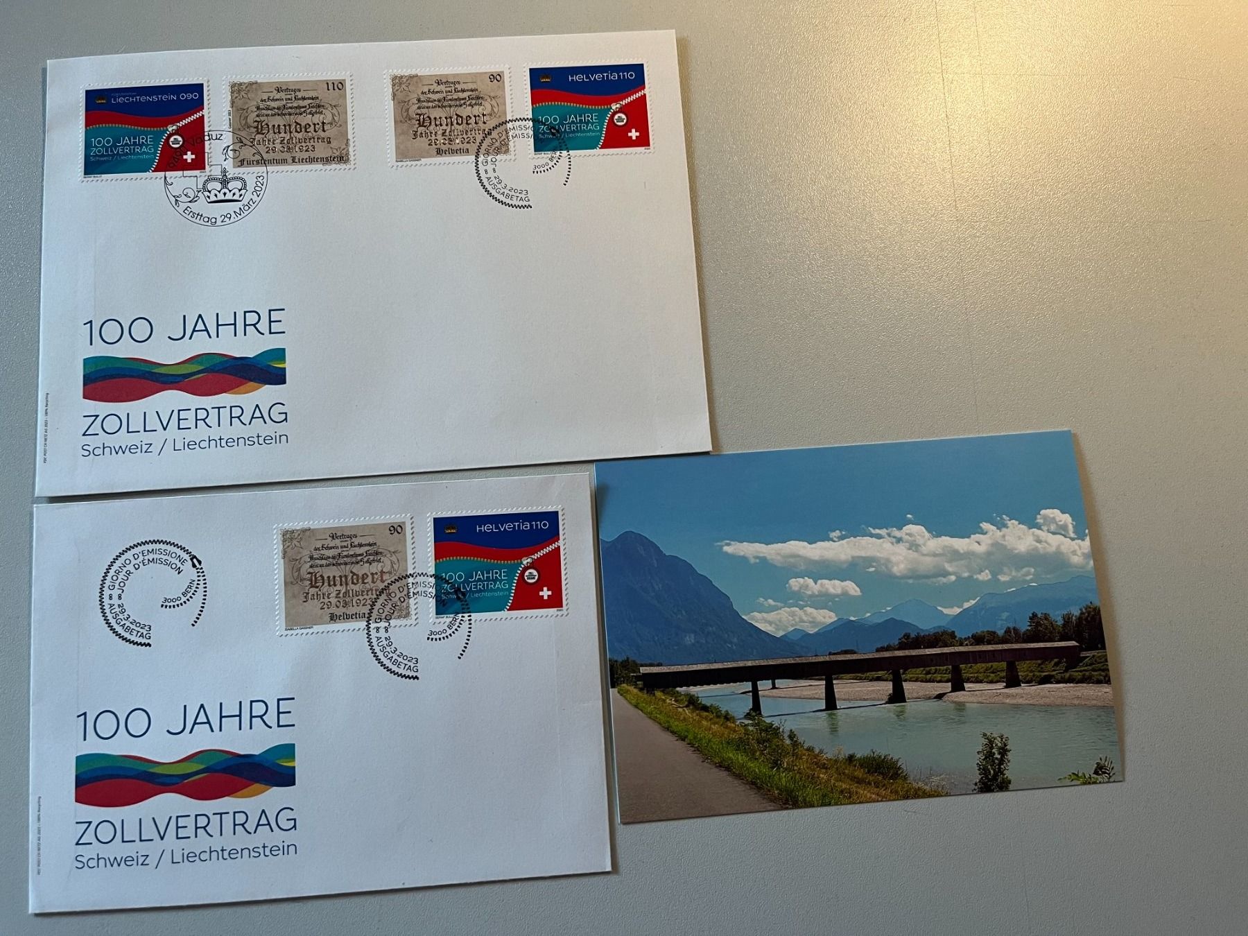 Tutti i francobolli: 2023 Lichtenstein-Schweiz FDC Combo – Nuovo e nell'imballaggio originale da Arch venduto da Liam1919
