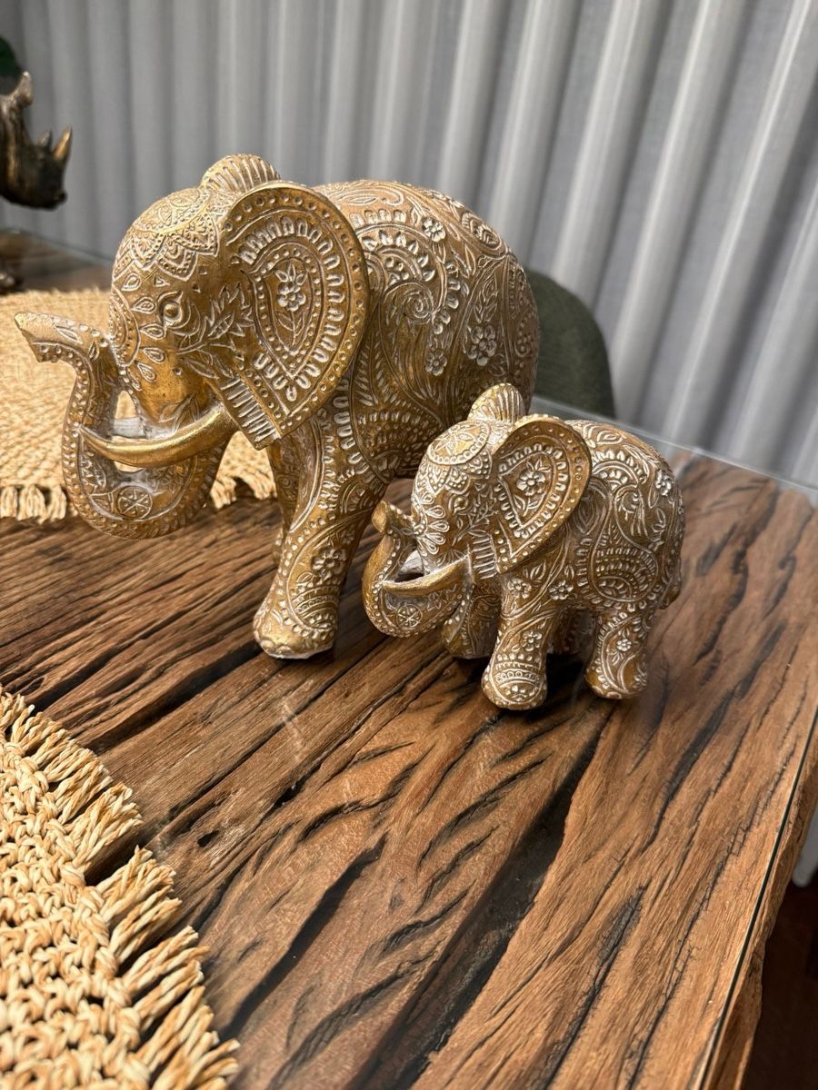 Tutte le decorazioni: Dekorative Elefantenfiguren, 2er Set, Goldfarben – Usato da Glattfelden venduto da Dvnci
