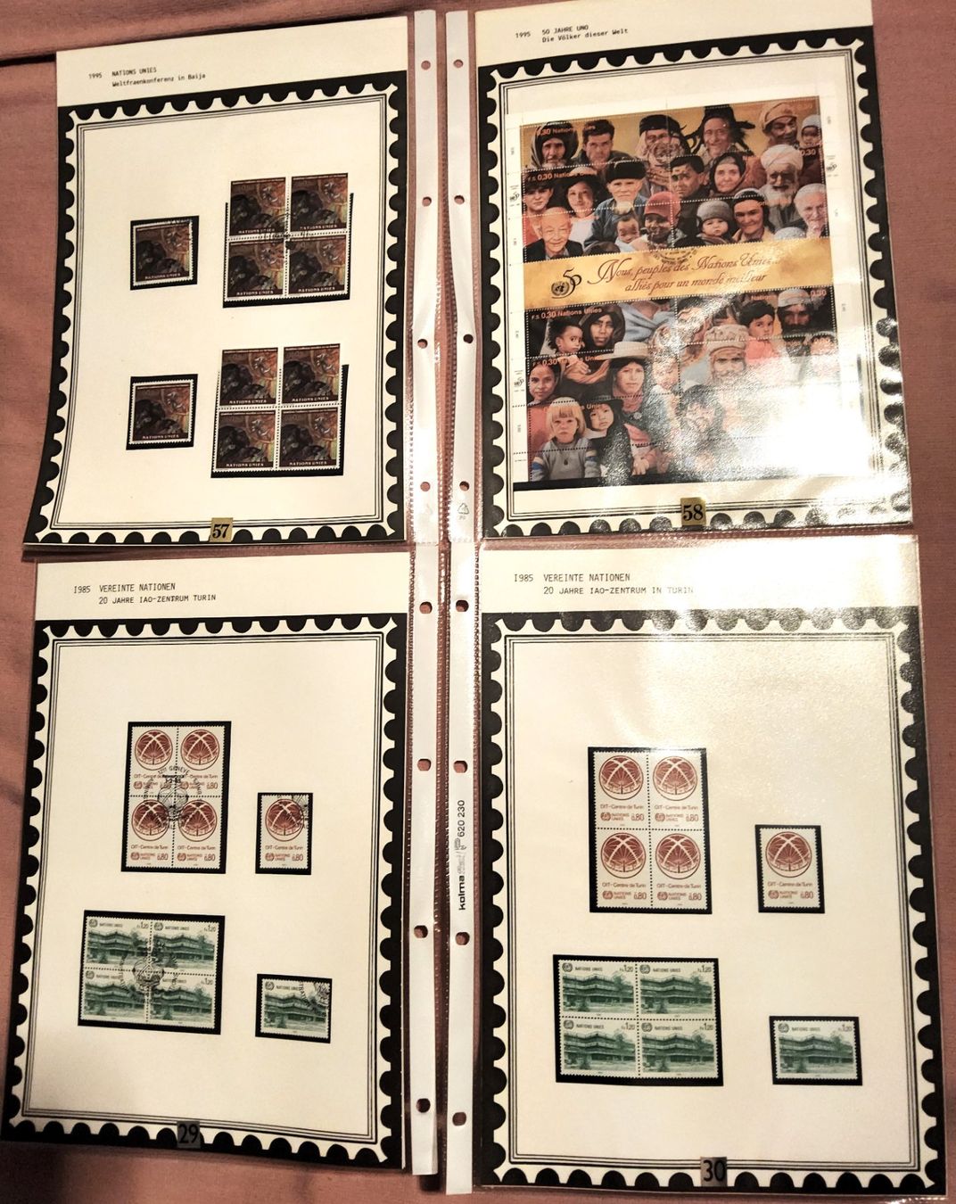 Alle Briefmarken: Perfekte vollständige UNO Sammlung 1969-2003 gest. + ungest. – Gebraucht aus Zug von Aeschroot 5