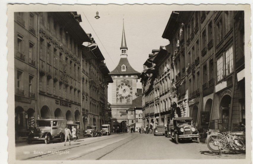 Cartoline postali: AK Bern Marktgasse Oldtimer 1935 – Usato da Kirchberg BE venduto da Mgh 1