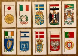 1967 - 10 Vintage FLAGS OF THE WORLD Sammelbilder England