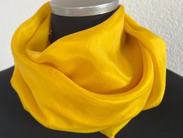 Foulard, 100% Seide, Gelb, NEU