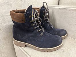 Navy blue suede boots BAMA 37 💙 Stiefeletten Wildleder blau