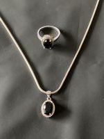 Schmuckset: Ring und Halskette, 925 Silber, Onyx 💍