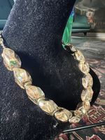 Atelier Swarovski Collier mit Kristallen  goldfarben