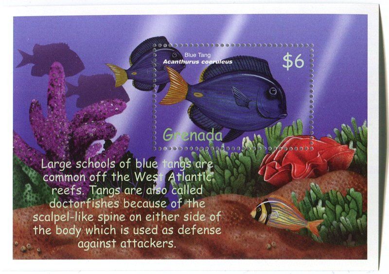 Alle Briefmarken: Block "Fische". Grenada. – Neu und originalverpackt aus Basel von Butsch5