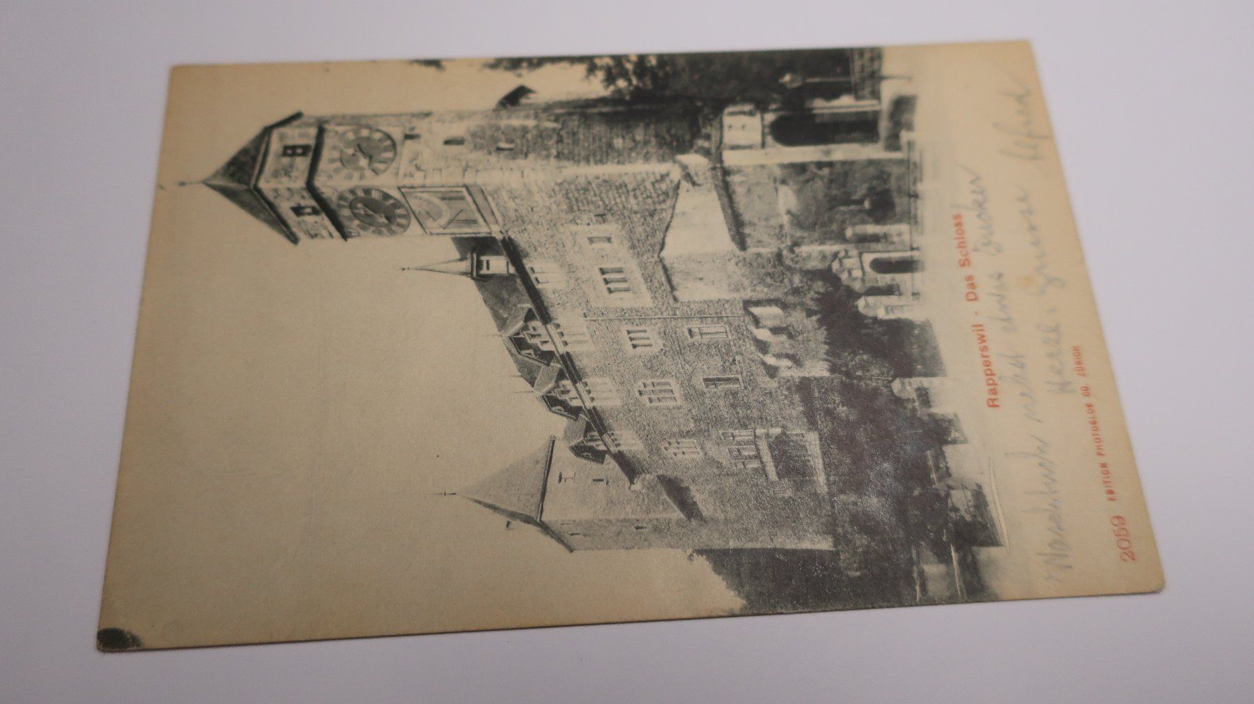 Ansichtskarten: Rapperswil - Das Schloss  1910 – Gebraucht aus Cormoret von Pascalll2001 1