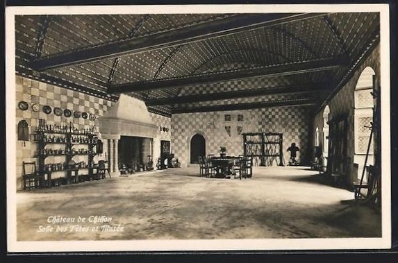 Cartes postales: Chillon, Château de Chillon, Salle des  – D'occasion à Berlin par bartko-reher