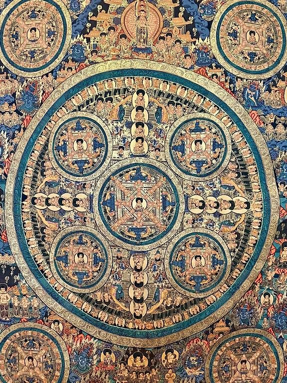 Dipinti: Thangka, tibetisches handgemaltes Rollbild – Usato da Zürich venduto da TomTom2011 1