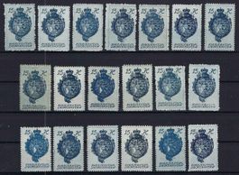Lichtenstein 1920 Verschiedene Zeichnungen ungebraucht