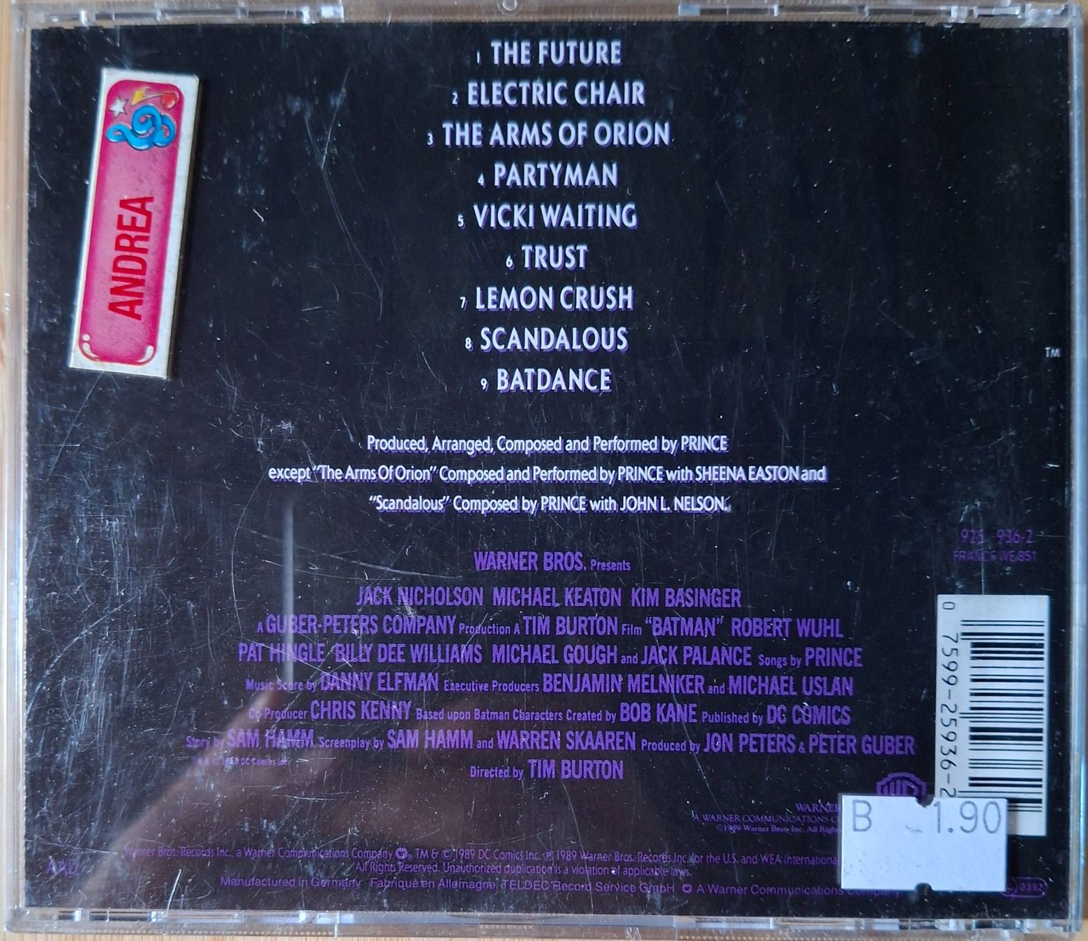 CDs: CD Prince - Batman – D'occasion à Burg AG par ..machine_rec.. 1