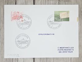 CL09 Enveloppe + Timbre Suisse 1987