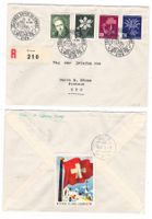 Lettre recommandée pour Zug cachet J.T. Sion 1946