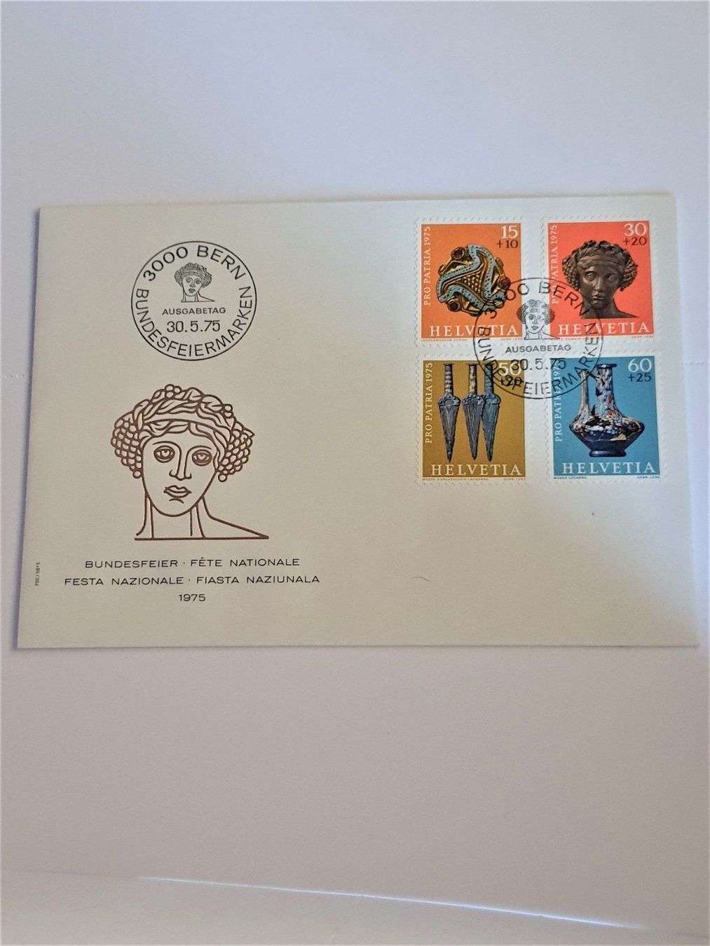 Alle Briefmarken: (35)  Pro Patria 1975  mit ET – Gebraucht aus Schwarzhäusern von Inot3 2