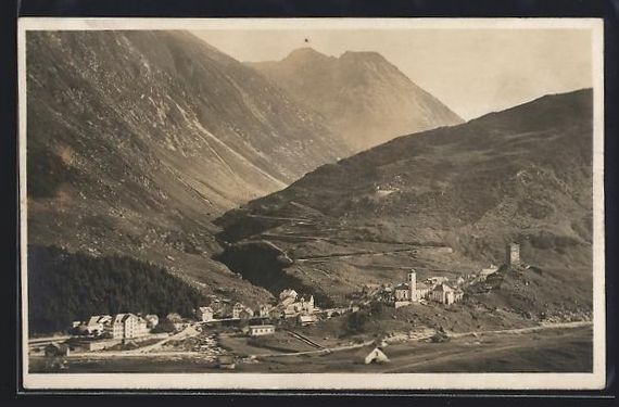 Cartes postales: Hospenthal, Blick gegen die Gotthardstra – D'occasion à Berlin par bartko-reher
