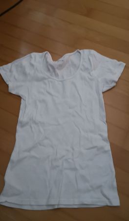 Weisses Chicorée Basic T-Shirt Gr. L Damen Baumwolle