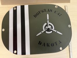 Flugzeugteil Douglas C47 Dakota Abdeckung Metall grün