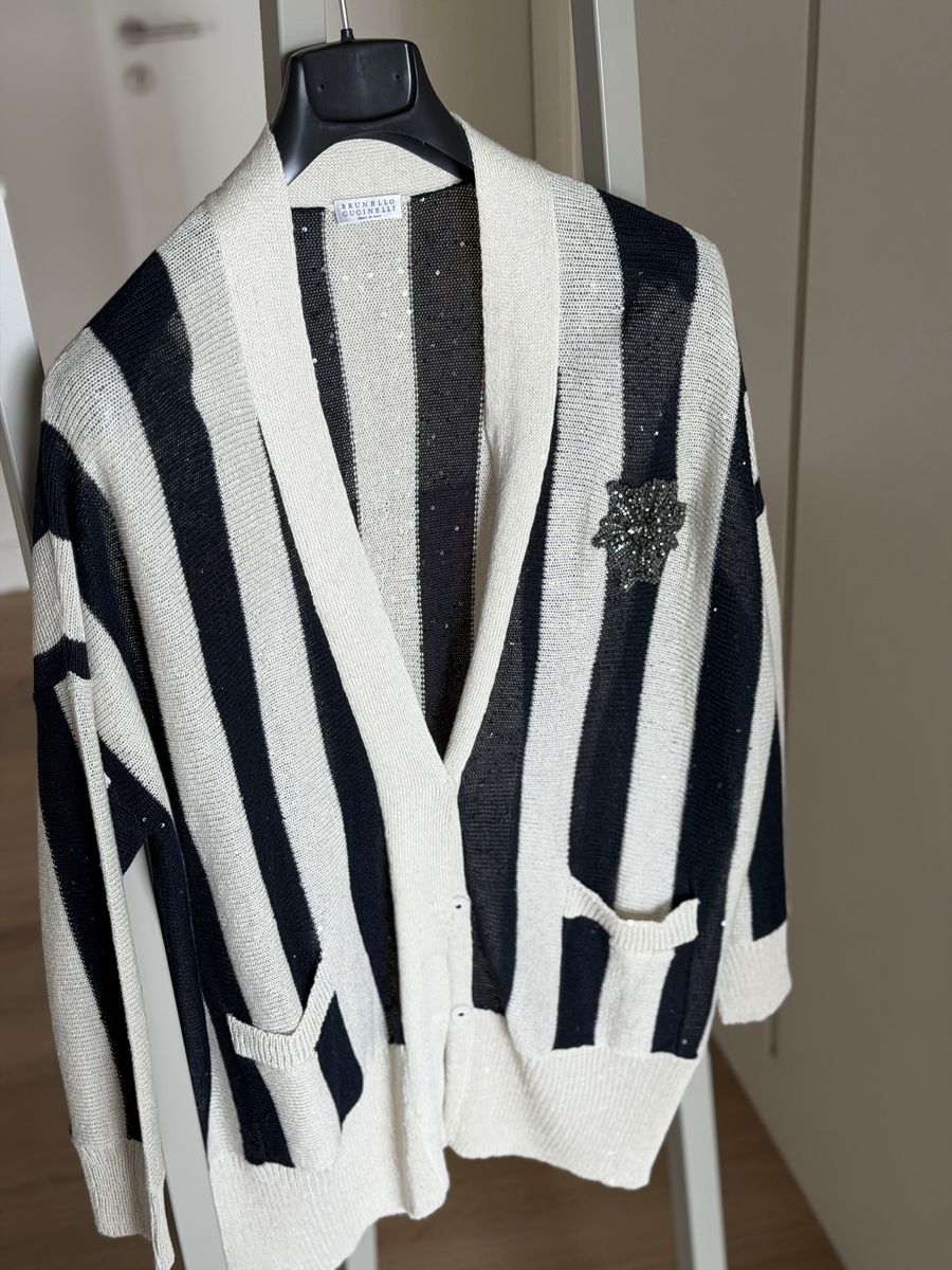 Brunello Cucinelli Tops: Brunello Cucinelli Sequin Cardigan – Neu (gemäss Beschreibung) aus Meilen von myc_h9kw 3