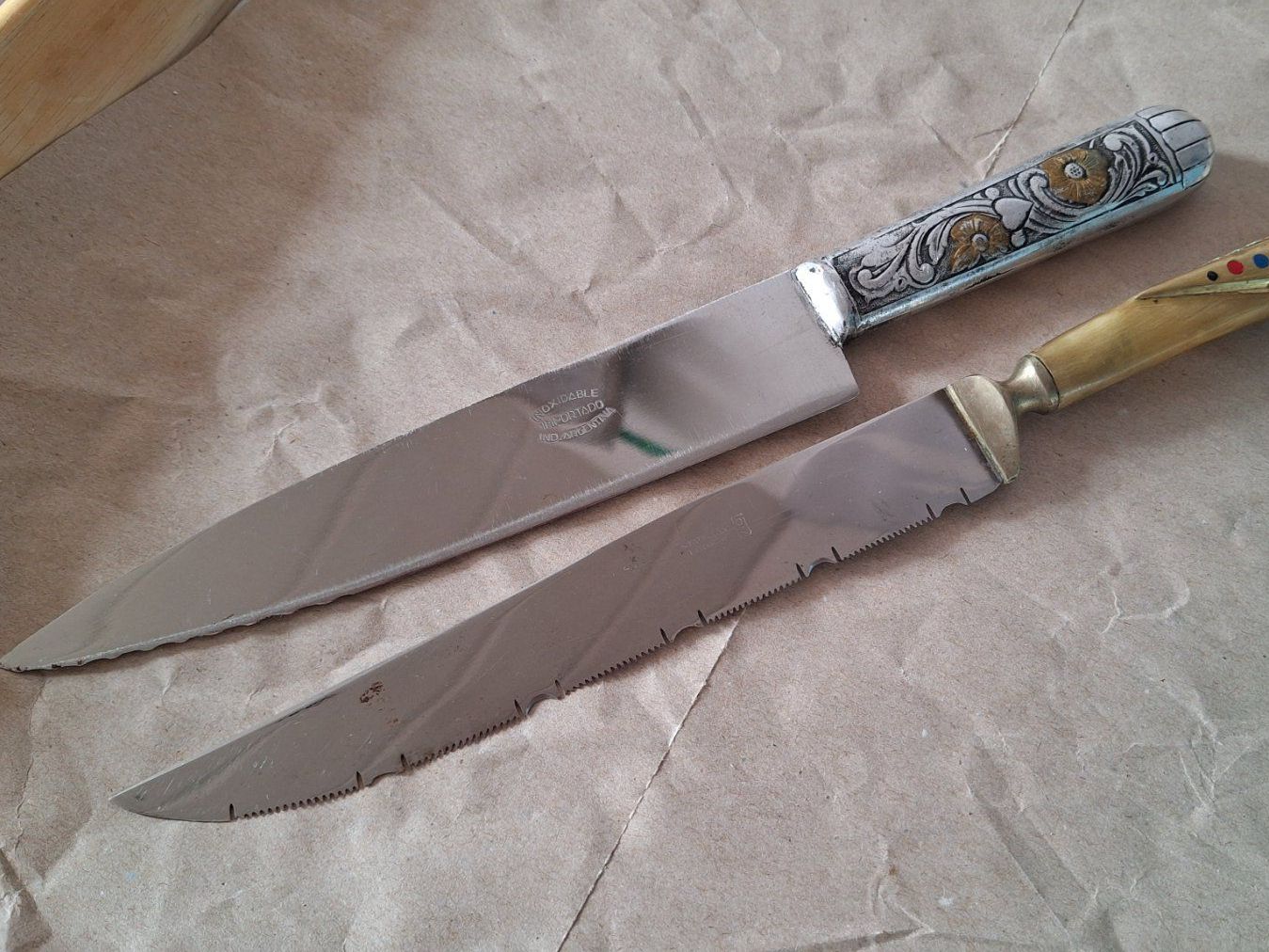 Coltelli da cucina: 2 Vintage Küchenmesser , Dekorative Griffe – Usato da Dornach venduto da majo8689 9