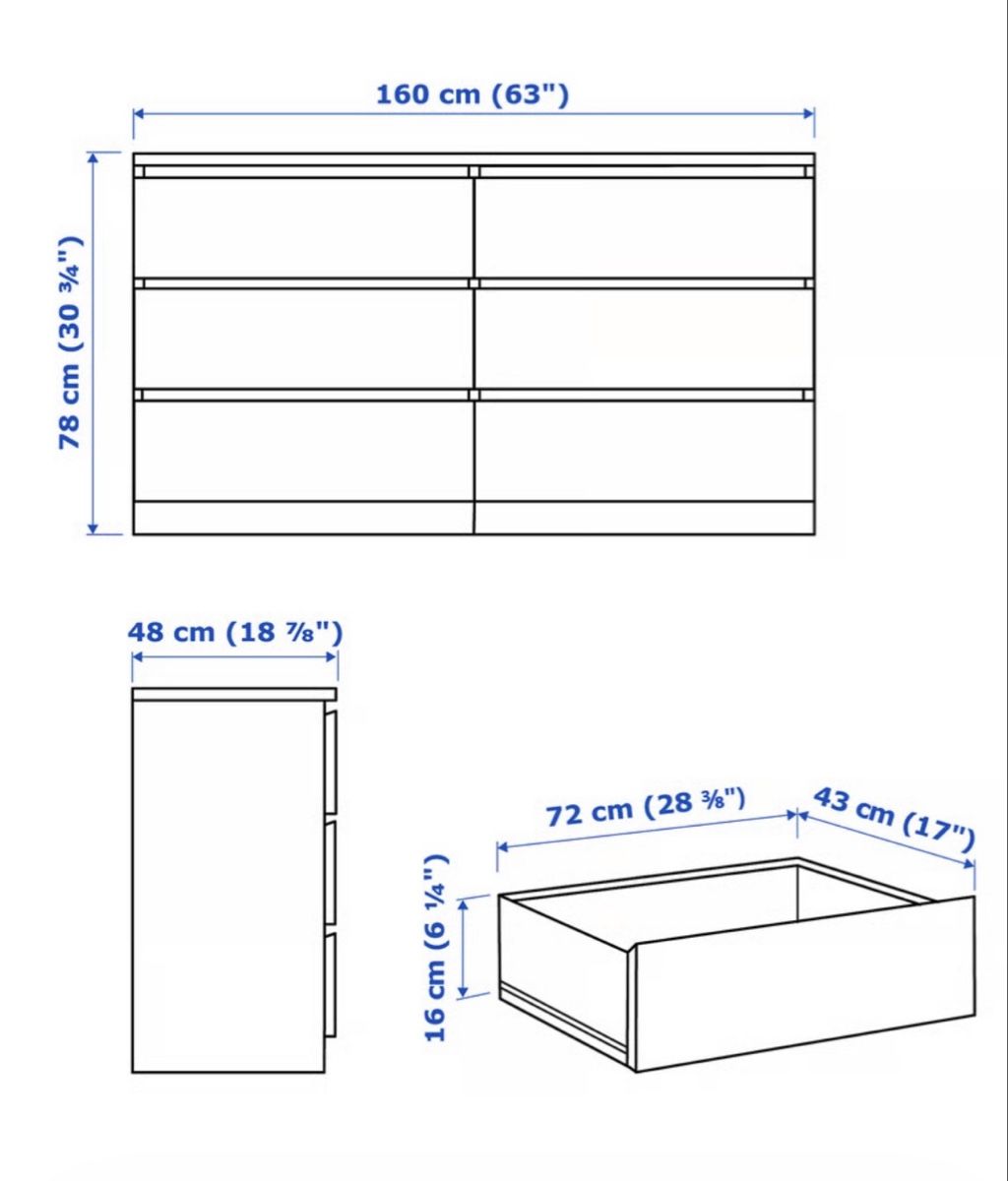 Ikea Cassettiere: IKEA Malm Kommode mit 6 Schubladen – Usato da Zürich venduto da stellastellas 1