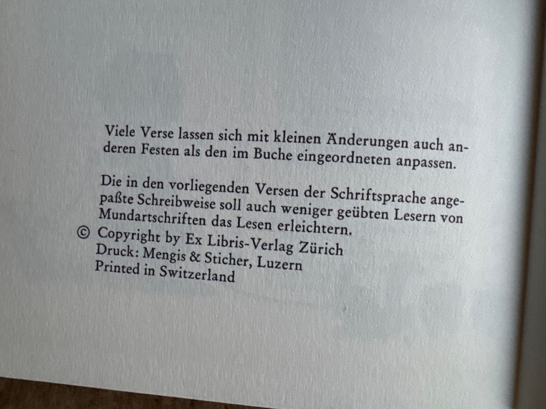 Libri: Värsli Liedli Sprüchli – Usato da Aarau venduto da Kilauea 5