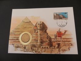 Münzbrief 1985 - Ägypten 5 Qirsh 1984