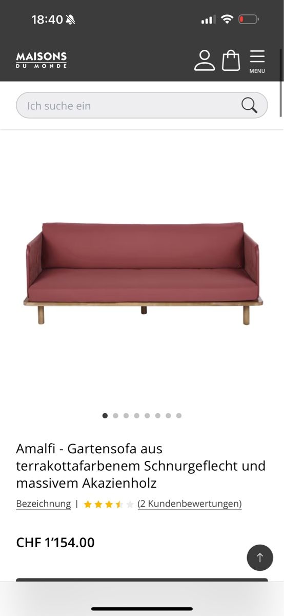 Divani: Gartensofa Amalfi aus massivem Akazienholz – Usato da Zürich venduto da joal2